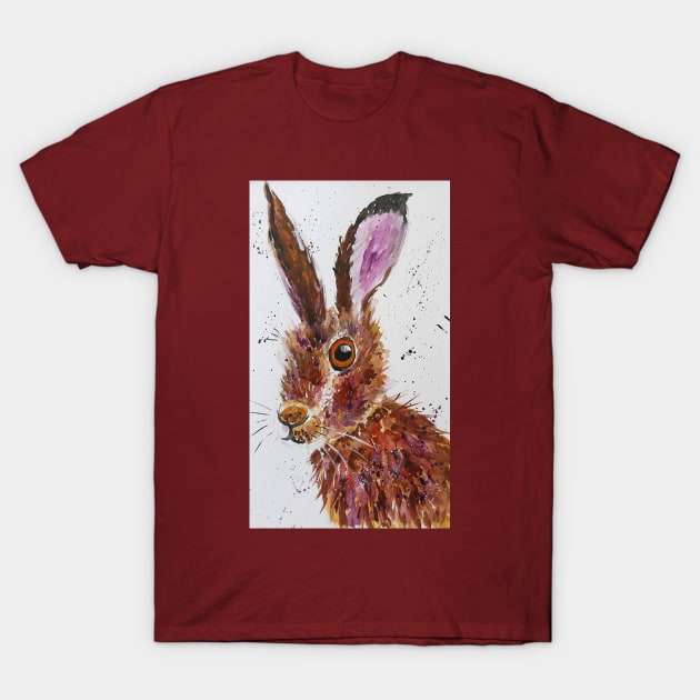 Fluffy Hare 2 T-Shirt by Casimirasquirkyart